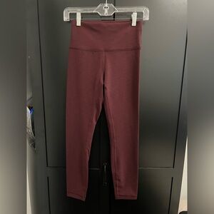 Lululemon Athletica Burgundy Leggings High Waist Stretch